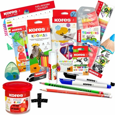 KORES balíček Chytrý školák kreativní výbava – Hledejceny.cz