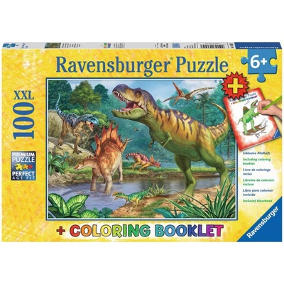 Ravensburger Pravěký svět dinosaurů + omalovánky 100 dílků