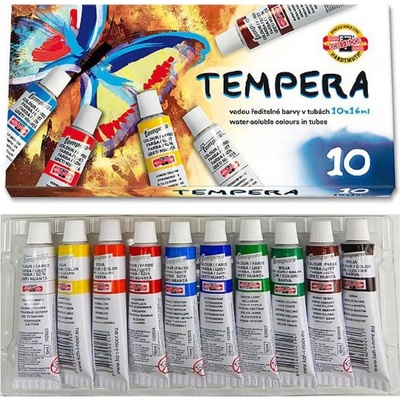 Koh-i-noor Temperové barvy 10 barev 16ml