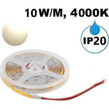 UltraLux Професионална LED лента 10W/m, 4000K, 24V DC, 320 LEDs/m, COB (LC320NW)