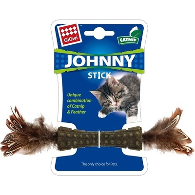 GiGwi Johnny Stick Catnip s oboustrannými peříčky 8 cm