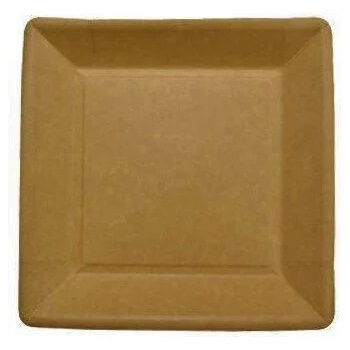 Image 1 of Еко чинии картонени 180 мм. /180 мм. КРАФТ 10 бр (p-401012)