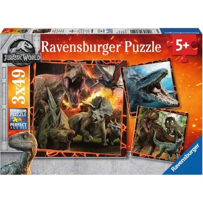 Ravensburger Jurský park Instinct to Hunt 3 x 49 dielov