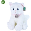 Plyšáci Eco-Friendly Rappa kočka sedící bílá 25 cm