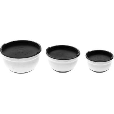 Комплект от 3 стоманени купи maku с капаци -1.3, 2 и 4 л (tb maku 271368)