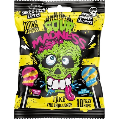 Argo Sour Madness Sour & Fizzy Lollipops 90 g