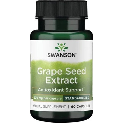 Swanson Hroznová Semínka Grape Seed Extract 200 mg 60 kapslí