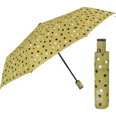 Дамски автоматичен Open-Close чадър Perletti Technology 21780, Горчица