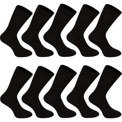 Nedeto 10PACK high socks bamboo black 10NDTP001 čierna