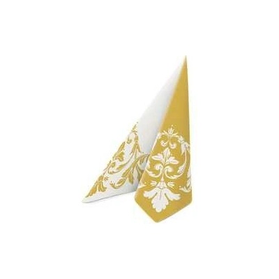 PAW AIRLAID Obrúsky Reverse Motif gold-white 50 ks 40x40cm
