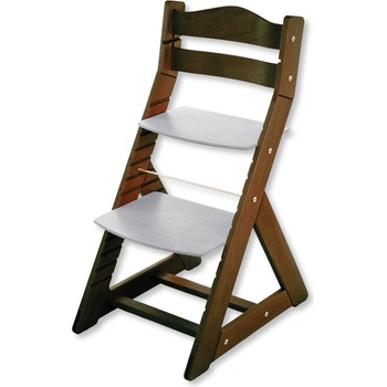 Hajdalánek Rostoucí židle Maja opěrka do kulata ořech / světle šedá