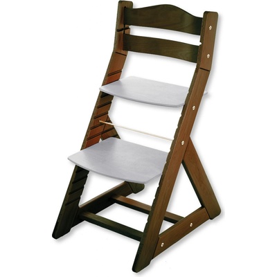 Hajdalánek Rostoucí židle Maja opěrka do kulata ořech / světle šedá