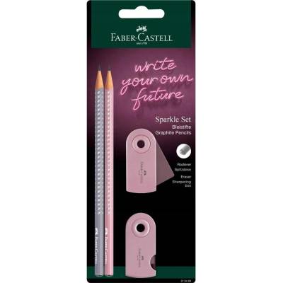 Sada písacích potrieb Faber-Castell 2 ceruzky + gumička + strúhadlo