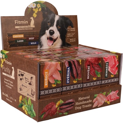 Fitmin Purity Snax Stripes box 4 příchutě 16 x 120 g