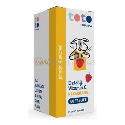 TOTO Detský Vitamín C na cmúľanie 60 ks
