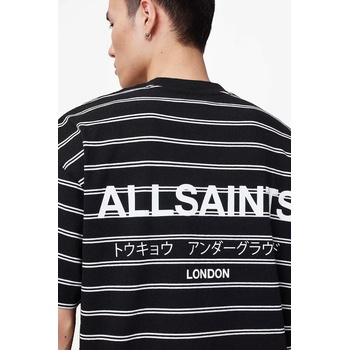 AllSaints тениска мъжка от памук UNDERGRND STRIPE SS (M113PB)