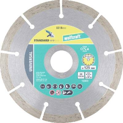 Wolfcraft diamantový rezný kotúč 125 mm 8318000