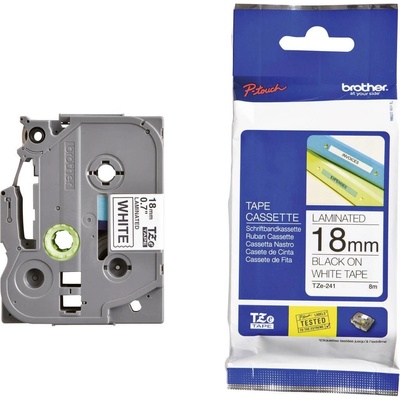 etikety Brother TZe, TZ TZe-241 PET Farba pásky: biela Farba písma:čierna 18 mm 8 m