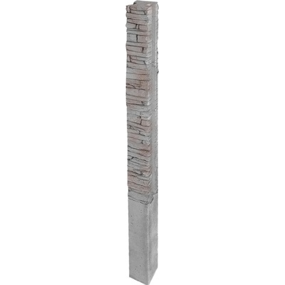DITON Plotový systém QUICK WALL STONE Velikost: 15 × 15 × 290, Varianta: Quick wall stone - sloupek průběžný 200 šedý mix, Povrch: natur, reliéfní