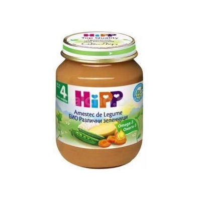HiPP Био пюре от различни зеленчуци hipp, 4+ месеца, 125гр