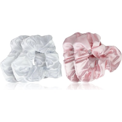 Brushworks Satin Scrunchies Pink & White ластици за коса