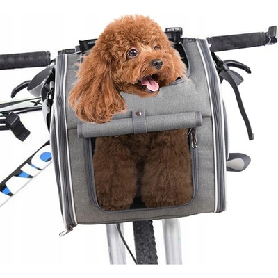 Predný košík na bicykel Perfectlife TAŠKA sivý