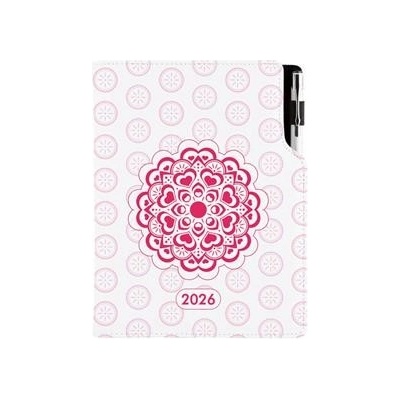 Design B5 týdenní 2026 Mandala červená