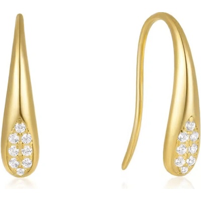 Olivie strieborné náušnice KAPIČKY GOLD 8491
