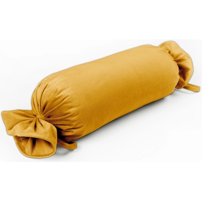 Biante Zamatový vankúš valec bonbon Velvet Prémium SVP-037 Zlatisto oranžový 15x40