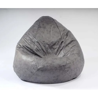 PUFRELAX Пуф, круша, 320л. , Nirvana Grande - Smoke Grey, Перящ се калъф, Пълнеж от Полистиролни перли, Гама Premium (PUF-G-NGR-PT-MNGRE)