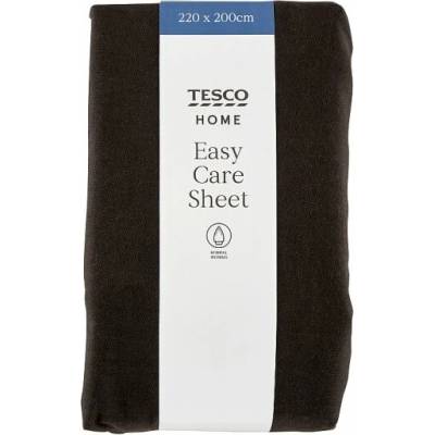 Tesco Home Easy Care Black posteľná plachta 220x200