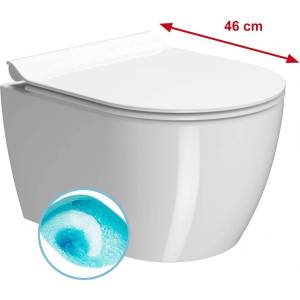 SAPHO Pura - Стенна WC, Swirlflush, ExtraGlaze, бяла 880211 (880211)