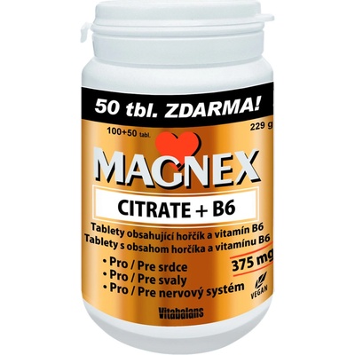 Magnex Citrate 375mg + B6 150 tablet