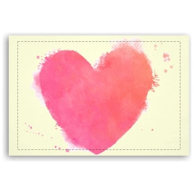 Fotoobraz 60x40 cm malý watercolor heart