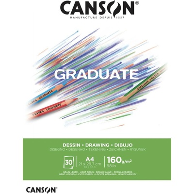 Canson Graduate Drawing skicák lepený A4 30l LG 160g