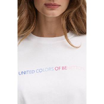 United Colors of Benetton Памучна тениска United Colors of Benetton в бяло 3BL0D1081 (3BL0D1081)