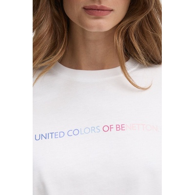 United Colors of Benetton Памучна тениска United Colors of Benetton в бяло 3BL0D1081 (3BL0D1081)