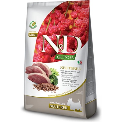 N&D Quinoa Adult Mini Neutered Duck & Broccoli & Asparagus 7 kg