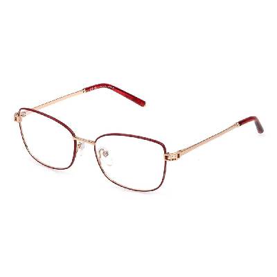 VESG32-540357 54x17x140 mm Reading Glasses - Red (Shiny Rose Gold With Red Parts)