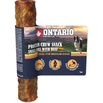 Ontario dog protein snack malá rolka s hovädzinou 12 ,7 cm