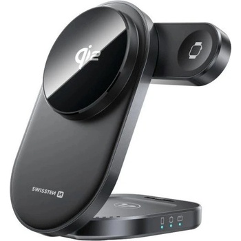 SWISSTEN MagBase 3-in-1 Цвят: черен