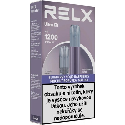 Relx Ultra Kit Purple + Relx Ultra Pod Blueberry Sour Raspberry 18 mg