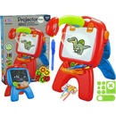 Lean Toys Multifunkčná tabuľa s projektorom a šablónami červeno-modrá