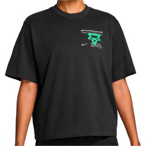 Nike Дамска тениска Nike Women's Dri-Fit Swift Boxy Juxtasport Tee Running shirt - Black / NO / Illusion Green (916-7766-0114)