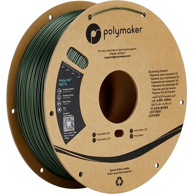Polymaker PolyLite PETG tmavo zelená 1,75mm 1kg