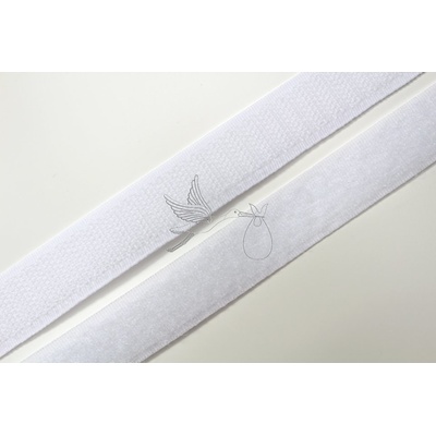 Suchý zip - 20mm - bílý