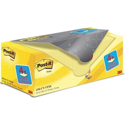 POST-IT Bločky Post-it 76x76 žlté 20x100l (MM065455)