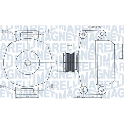 Alternátor MAGNETI MARELLI 063731489010