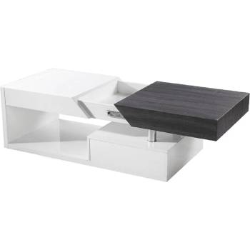 Холна маса Melida сиво и бял гланц