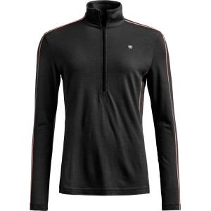 Ortovox Дамско мериносово термобельо Ortovox Women's 185 Rock'N'Wool Zip Neck Merino base layer - Black Raven - размер XL (115-2706-0115)